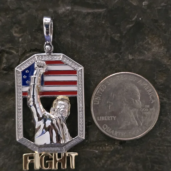 Sterling silver TRUMP PENDANT